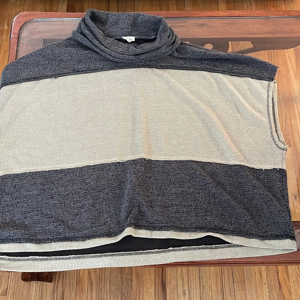 Hem & Thread Color Block Cowl Poncho. - image 1